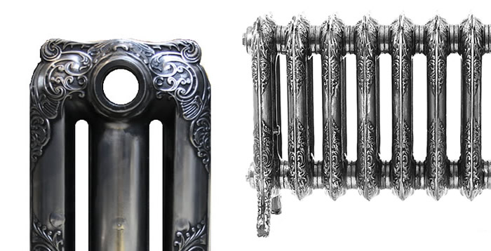 Top of CRANE Ornate III 470mm Cast Iron Radiators
