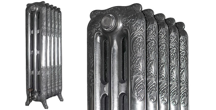 Top of CRANE Ornate III 970mm Cast Iron Radiators